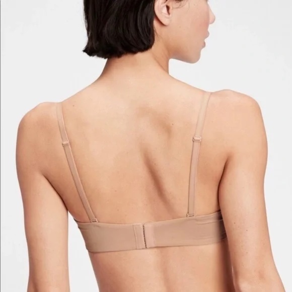 GapBody T-Shirt Multi-Way Strapless Underwire Bra - 36C - Beige Nude - Spotless - Picture 6 of 9